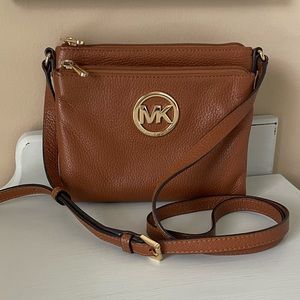 Michael Kors Small Crossbody, Deep Brown/Acorn Color, Used